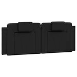 vidaXL Coussin de tête de lit Viana noir 120 cm similicuir