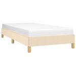 vidaXL Cadre de lit sans matelas crème 90x190 cm tissu