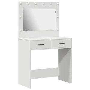 vidaXL Table de Toilette Blanc 78 5 x 41 x 135 cm Bois d'ingénierie