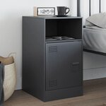 vidaXL Table de chevet anthracite 34 5x39x62 cm acier