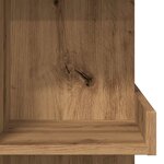 vidaXL Table de bar avec étagère de rangement chêne artisanal