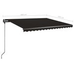 vidaXL Auvent manuel rétractable sur pied 400x350 cm Anthracite