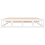 vidaXL Cadre de lit sans matelas blanc 135x190 cm bois massif