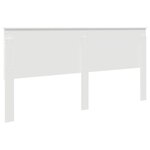 vidaXL Tête de lit avec tête de lit Blanc 200 cm Bois d'ingénierie