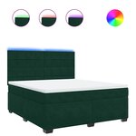 vidaXL Sommier à lattes de lit et matelas Vert foncé 180x200cm Velours
