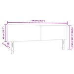 Tête de lit LED vidaXL Design Simple Gris Foncé 100 cm en Velours Côtelé