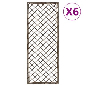 vidaXL Treillis de jardin 6 Pièces 30x120 cm Saule
