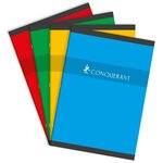 cahier agrafé A4 96 pages70g grands carreaux coloris aléatoires CONQUÉRANT