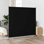 vidaXL Cloison de séparation noir 175x180 cm tissu