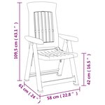 vidaXL Chaises inclinables de jardin lot de 2 vert PP