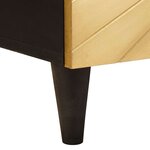vidaXL Meuble TV Noir et or 105 x 33 x 46 cm bois de manguier massif
