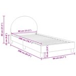 vidaXL Cadre de lit pour enfants avec tête de lit Crème 80 x 200 cm