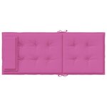 vidaXL Coussins de chaise à dossier haut lot de 2 rose tissu oxford