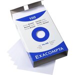 Étui de 100 fiches bristol uni non perforé 100x150mm EXACOMPTA