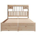 vidaXL Lit bibliothèque sans matelas 135x190 cm bois de pin massif