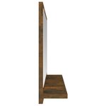 vidaXL Miroir de bain Chêne fumé 60x10 5x37 cm Bois d'ingénierie