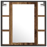 vidaXL Ensemble de mobilier de salle de bain avec étagère 2 Pièces Marron