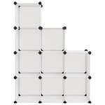 vidaXL Cubes de rangement 9 Pièces Transparent PP