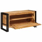 vidaXL Cabinet à chaussures avec porte Marron bois de manguier massif