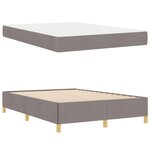 vidaXL Cadre de lit avec matelas Taupe 140 x 190 cm tissu