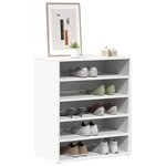 vidaXL Armoire à chaussures Blanc 60x35x70 cm Bois d’ingénierie
