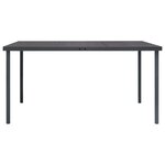 vidaXL Table à dîner d'extérieur Anthracite 150x90x74 cm Acier