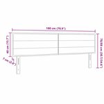 vidaXL Tête de lit avec tête de lit Bleu 180 cm Cuir synthétique