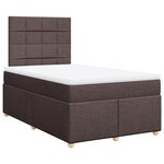 vidaXL Sommier à lattes de lit avec matelas Marron foncé 120x200 cm