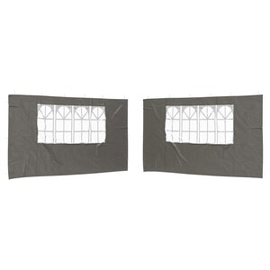 vidaXL Mur de tente de fête 2 Pièces 400 x 195 cm Anthracite PE et acier