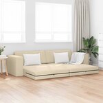 vidaXL Canapé-Lit Crème 245 x 78 x 77 cm tissu