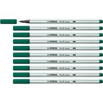 Feutre Pen 68 brush Pointe Pinceau Vert pin x 10 STABILO
