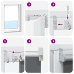 vidaXL Store enrouleur occultant blanc cassé largeur du tissu 136 6 cm