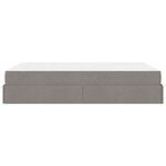 vidaXL Cadre de lit avec matelas Taupe 140 x 200 cm tissu