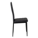 Venture Home Chaises à manger lot de 2 Slim aspect cuir noir