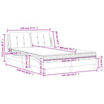vidaXL Lit avec matelas cappuccino 120x200 cm similicuir