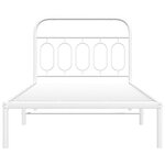 vidaXL Cadre de lit métal sans matelas et tête de lit blanc 107x203 cm