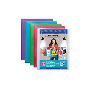 Porte vues ELBA - Protège documents personnalisable Transparence Perso 200 vues 100 pochettes Coloris assortis