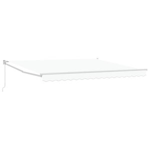 vidaXL Auvent Rétractable Blanc 400 × 300 cm Polyester et Aluminium
