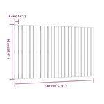 vidaXL Tête de lit murale Blanc 147x3x90 cm Bois massif de pin