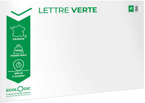 Prêt-à-Poster - Lettre Verte - 100g - Format C4 - Enveloppe à l'unité