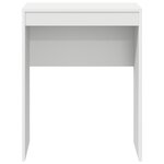 vidaXL Bureau d'écriture minimaliste Blanc Panneau de particules