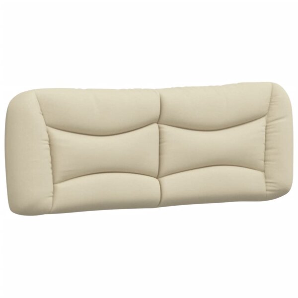 vidaXL Coussin de tête de lit crème 120 cm tissu