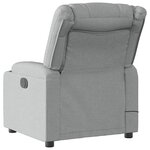vidaXL Fauteuil de massage inclinable Gris clair Tissu