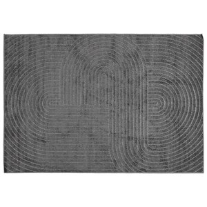 vidaXL Tapis de surface HUARTE Anthracite 170 x 120 cm Polyester