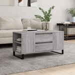 vidaXL Table basse sonoma gris 102x44 5x50 cm bois d'ingénierie