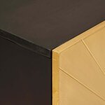 vidaXL Buffet Noir et or 60 x 33 x 75 cm bois de manguier massif