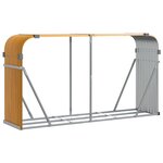vidaXL Porte-bûches aspect bois 180x45x100 cm acier galvanisé