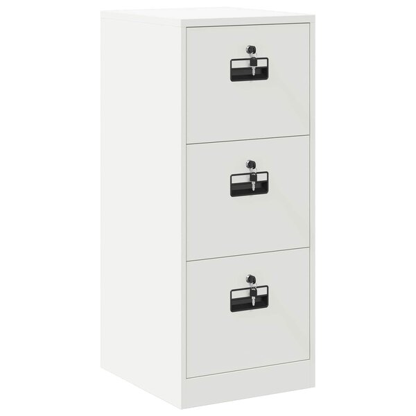 vidaXL Cabinet de Dossier avec tiroir Blanc 44 x 50 x 106.5 cm