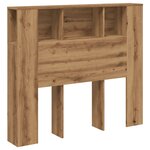 vidaXL Armoire de tête de lit chêne artisanal 120x19x104 5 cm