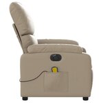vidaXL Fauteuil de massage inclinable électrique cappuccino similicuir